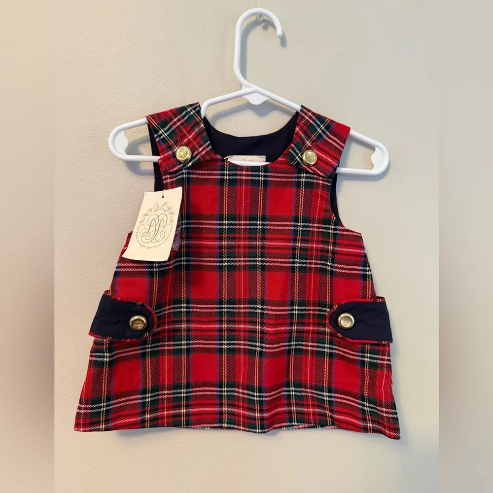 The Beaufort Bonnet Company Plaid Red Jumper Dress